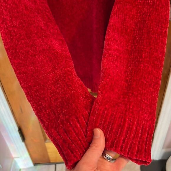 Karen Scott Haute Red Chenille Sweater Women’s Plus Size 0X - Picture 2 of 7